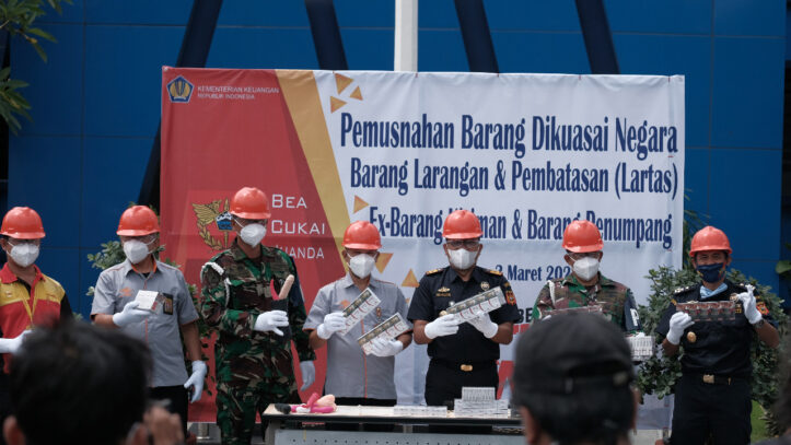 Beacukai Juanda Musnahkan 1,2 Juta Batang Rokok