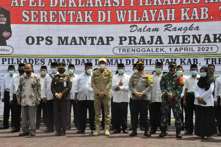 Patuhi Penerapan Prokes, Pilkades Serentak Di Trenggalek Aman Dan Sukses