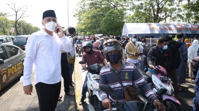 Dua Kepala Daerah Pantau Langsung Persiapan Penyekatan Suramadu
