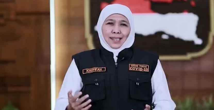 Khofifah Sebut PPKM Berlevel Terbukti Efektif Turunkan Penyebaran Covid di Jatim