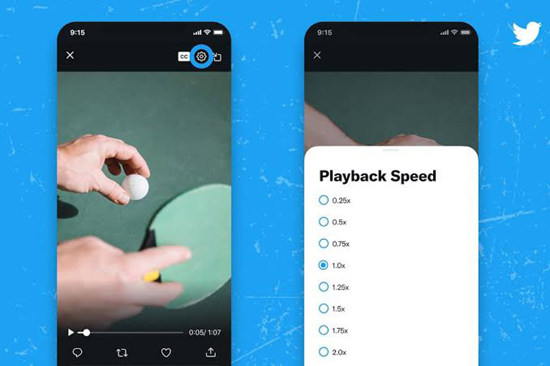 Video di Twitter Bisa Dipercepat atau Diperlambat