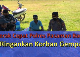 Gerak Cepat Polres Pasaman Barat Ringankan Korban Gempa