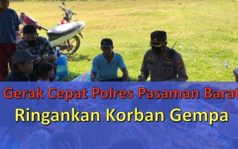 Gerak Cepat Polres Pasaman Barat Ringankan Korban Gempa