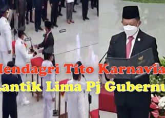 Mendagri Tito Karnavian Lantik Lima Pj Gubernur
