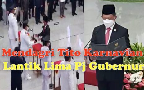 Mendagri Tito Karnavian Lantik Lima Pj Gubernur