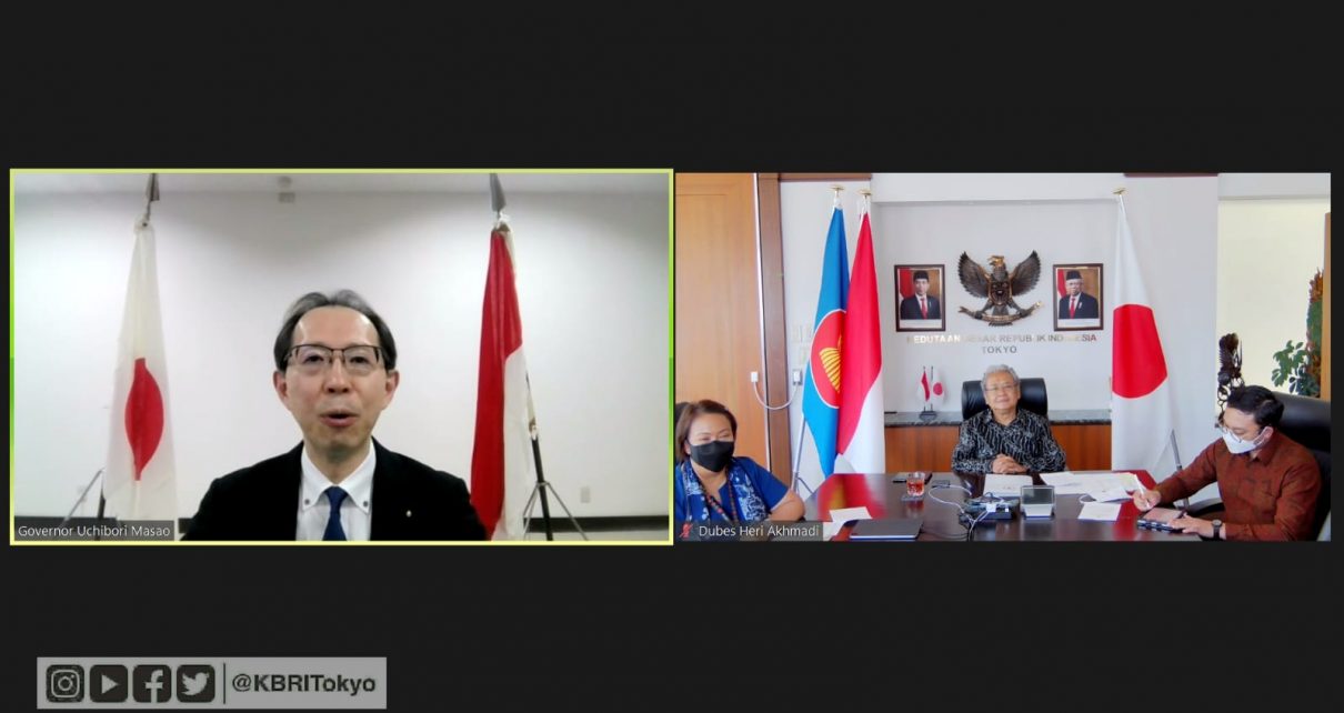 Revisi Importasi Pangan, Dubes Heri Bertemu Virtual Dengan Gubernur Fukushima