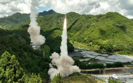 Rudal Cina Meluncur Diatas Langit Ibu Kota Taiwan