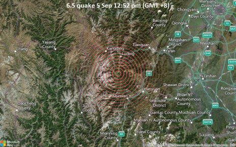 Gempa 6.8 Magnitudo Guncang Sichuan Cina