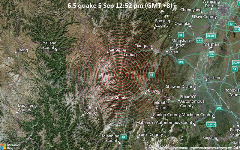 Gempa 6.8 Magnitudo Guncang Sichuan Cina