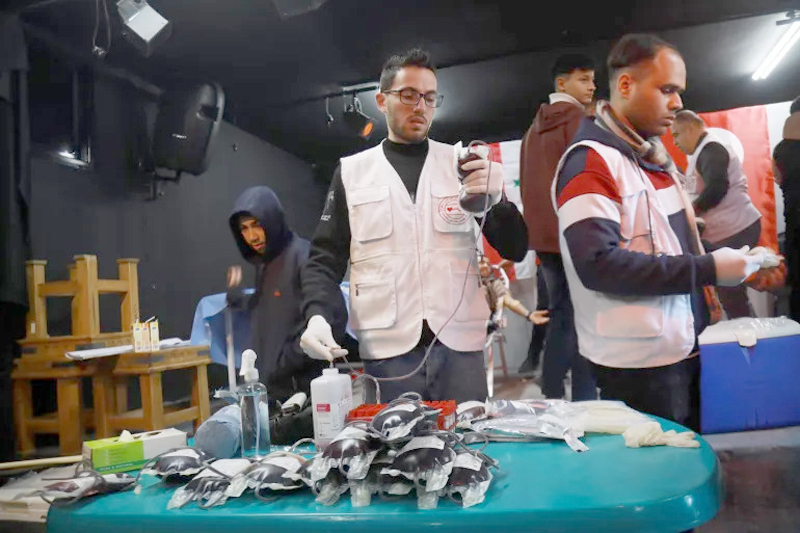 Palestina Galang Donor Darah Untuk Korban Gempa Turkiye-Suriah