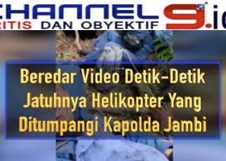 Beredar Video Detik-Detik Jatuhnya Helikopter Yang Ditumpangi Kapolda Jambi