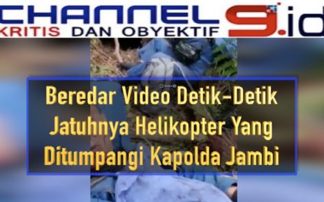 Beredar Video Detik-Detik Jatuhnya Helikopter Yang Ditumpangi Kapolda Jambi