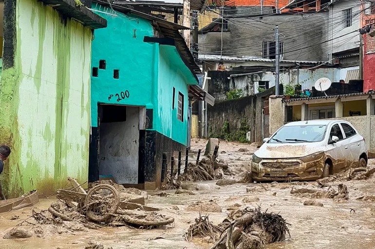Hujan Deras Selama 24 Jam, Kota Pesisir Brasil Alami Kerusakan Parah
