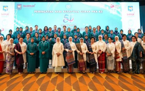 Ibu Negara Iriana dan Anggota OASE KIM Hadiri Puncak Peringatan HKG PKK ke-51 Tahun 2023 di Medan