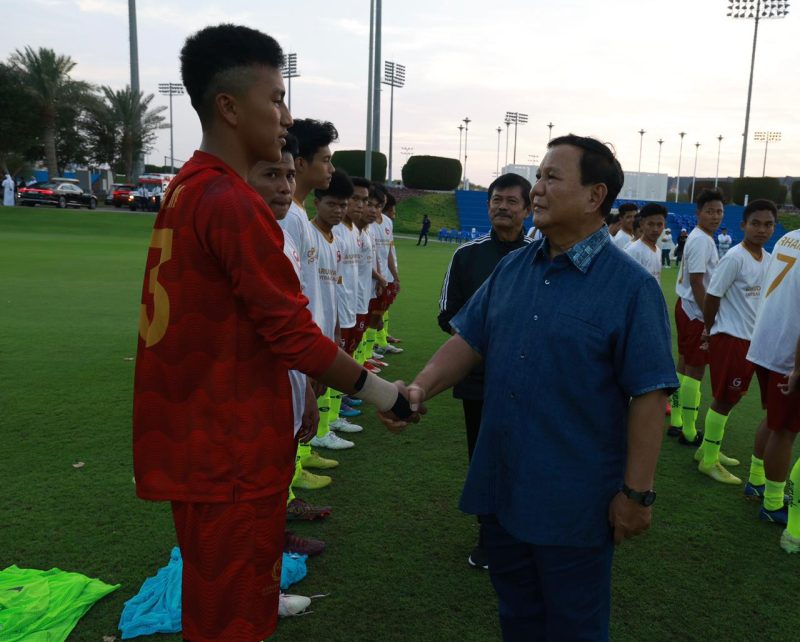 Cetak Bibit Unggul Pemain Sepak Bola, Prabowo Kirim Tim U-17 ke Qatar