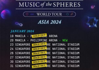 Tiket Coldplay Singapura Hari Keenam Ludes