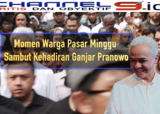 Momen Warga Pasar Minggu Sambut Kehadiran Ganjar Pranowo