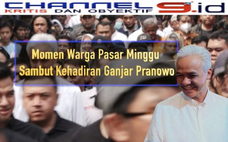 Momen Warga Pasar Minggu Sambut Kehadiran Ganjar Pranowo