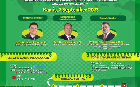 LPPM UNJ Membuka Submisi Seminar Pengabdian Masyarakat 2023