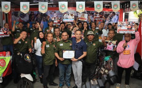 Pengemudi Ojek Online “KOMPAS 08” Deklarasi Dukung Prabowo di 2024