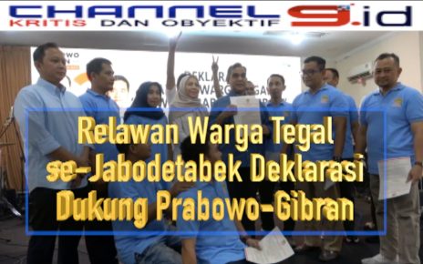 Relawan Warga Tegal se-Jabodetabek Deklarasi Dukung Prabowo-Gibran