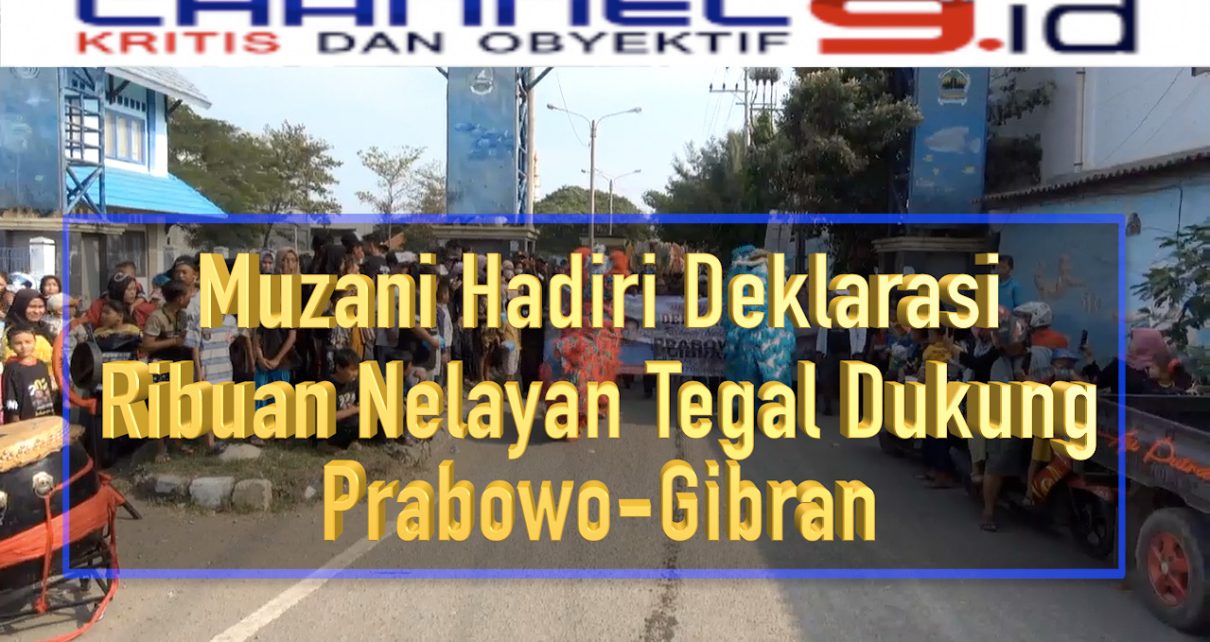 Ratusan nelayan yang tergabung dalam Solidaritas Nelayan Indonesia (SNI) Tegal mendeklarasikan dukungan kepada pasangan capres dan cawapres nomor urut 2 Prabowo Subianto-Gibran Rakabuming Raka,