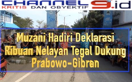 Ratusan nelayan yang tergabung dalam Solidaritas Nelayan Indonesia (SNI) Tegal mendeklarasikan dukungan kepada pasangan capres dan cawapres nomor urut 2 Prabowo Subianto-Gibran Rakabuming Raka,