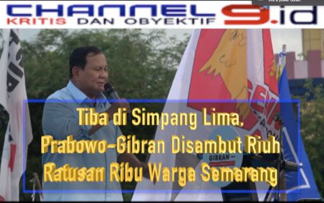 Tiba di Simpang Lima, Prabowo-Gibran Disambut Riuh Ratusan Ribu Warga Semarang