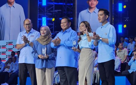 Prabowo-Gibran Nobar Quick Count di Istora