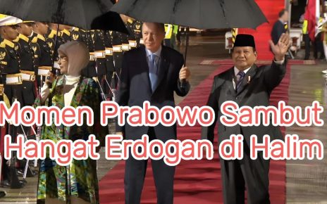 Momen Prabowo Sambut Hangat Erdogan di Halim