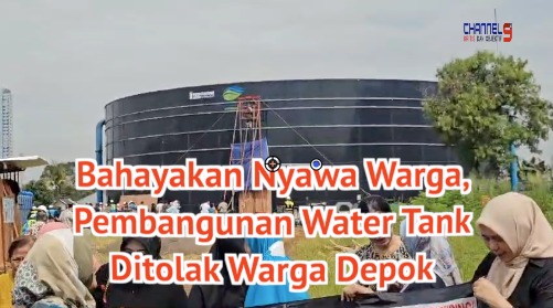 Bahayakan Nyawa Warga, Pembangunan Water Tank Ditolak Warga Depok
