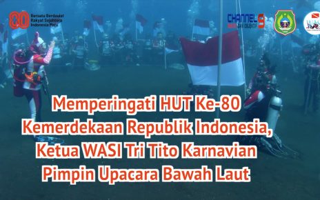 HUT Ke-80 Kemerdekaan RI, Ketua WASI Tri Tito Karnavian Pimpin Upacara Bawah Laut