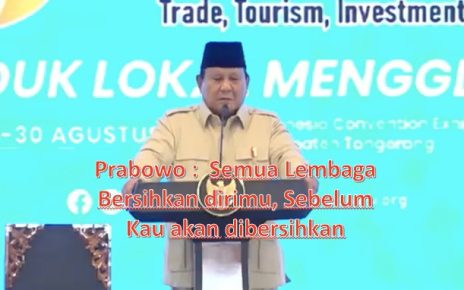 Prabowo: Semua Lembaga Bersihkan Dirimu, Sebelum Kau akan Dibersihkan