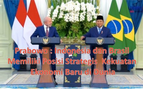 Prabowo: Indonesia dan Brasil Memiliki Posisi Strategis Kekuatan Ekonomi Baru di Dunia