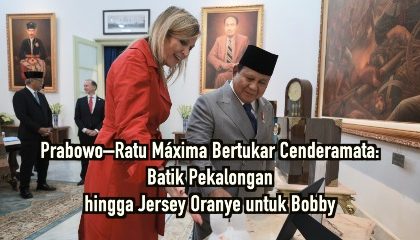 Prabowo–Ratu Máxima Bertukar Cenderamata: Batik Pekalongan hingga Jersey Oranye untuk Bobby