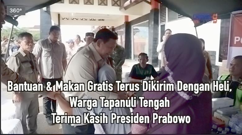 Bantuan dan Makan Gratis Terus Dikirim Dengan Heli Warga Tapanuli Tengah Terima Kasih Presiden Prabowo