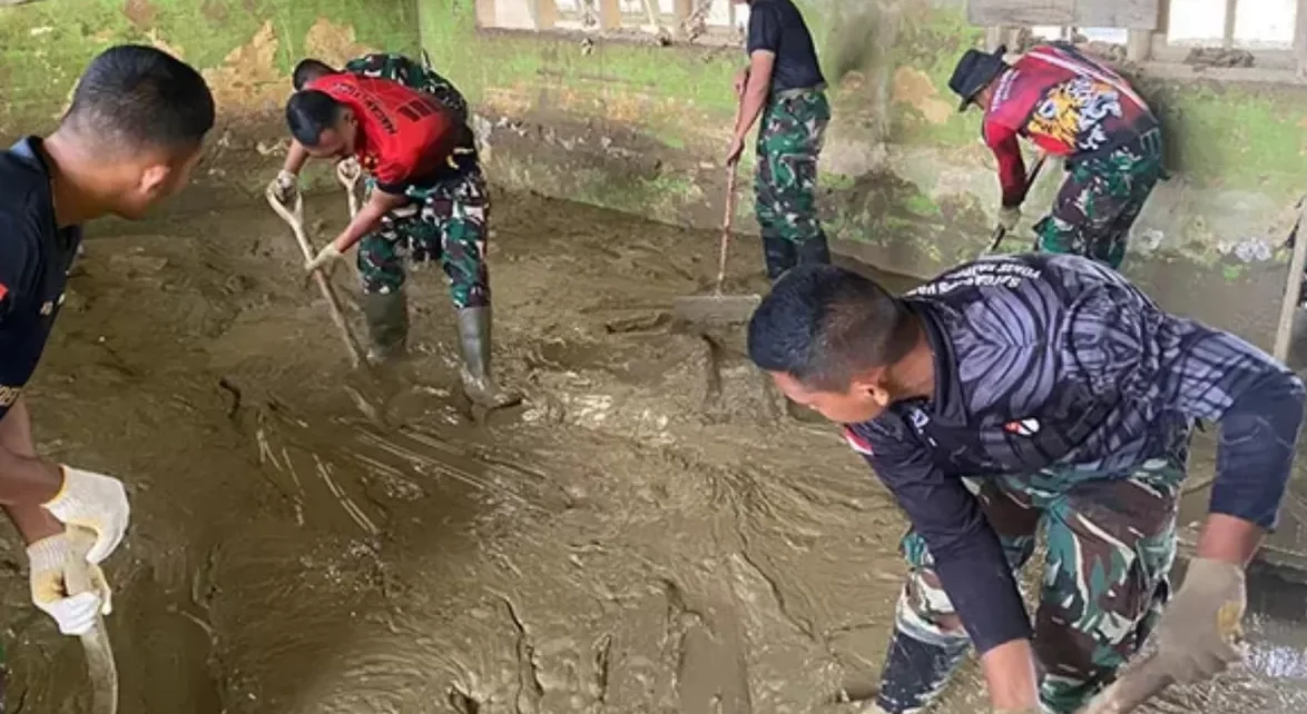 Personel TNI di Aceh Tamiang