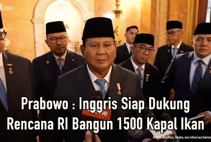 Prabowo: Inggris Siap Dukung Rencana RI Bangun 1500 Kapal Ikan