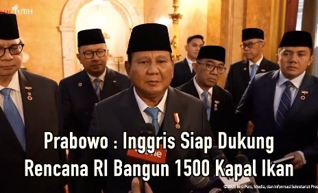 Prabowo: Inggris Siap Dukung Rencana RI Bangun 1500 Kapal Ikan