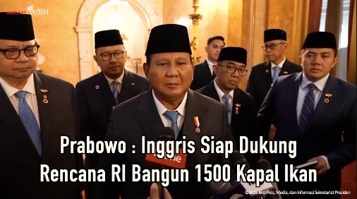 Prabowo: Inggris Siap Dukung Rencana RI Bangun 1500 Kapal Ikan
