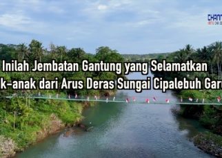 Inilah Jembatan Gantung yang Selamatkan Anak-anak dari Arus Deras Sungai Cipalebuh Garut