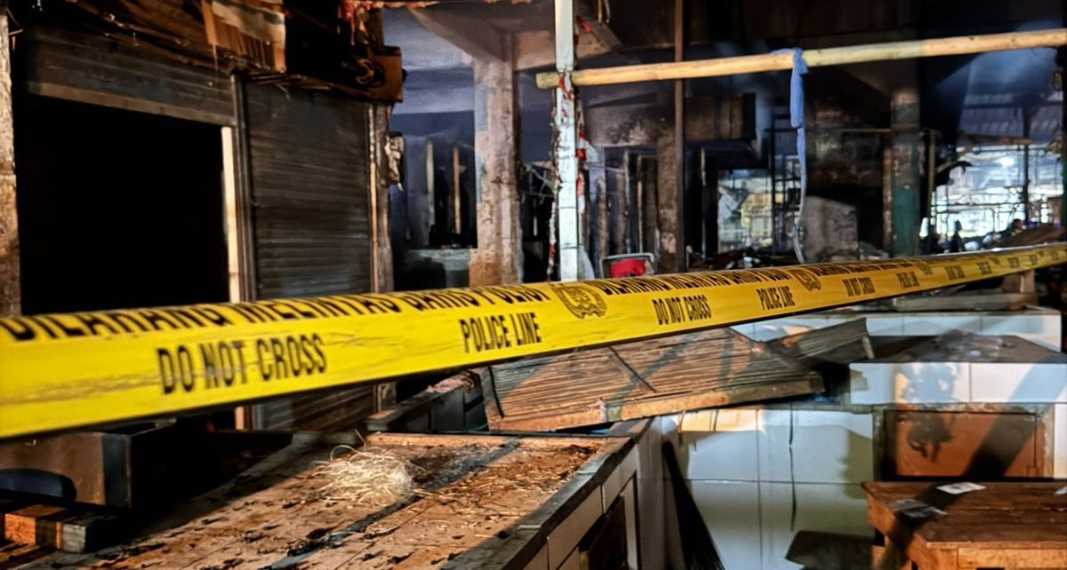 Kebakaran kios di Purwakarta