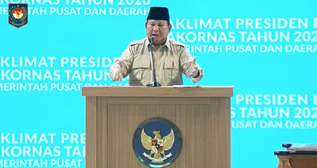 Prabowo di Rakornas Pem.Pusat, daerah