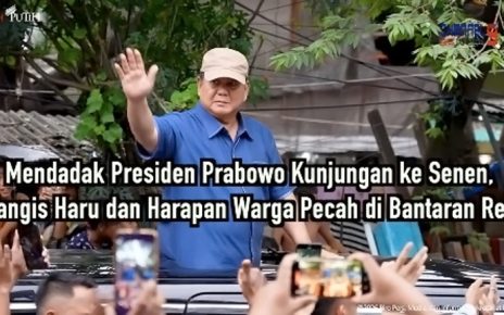 Mendadak Presiden Prabowo Kunjungan ke Senen, Tangis Haru dan Harapan Warga Pecah di Bantaran Rel
