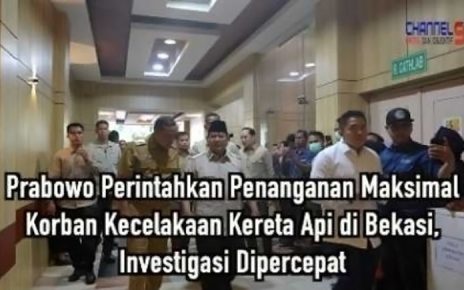 Prabowo Perintahkan Penanganan Maksimal Korban Kecelakaan Kereta Api di Bekasi, Investigasi Dipercepat