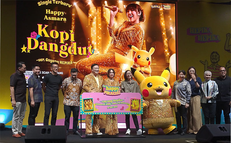 Happy Asmara dan Pikachu Bawakan Lagu ‘Kopi Dangdut’ dengan Goyang Hepika