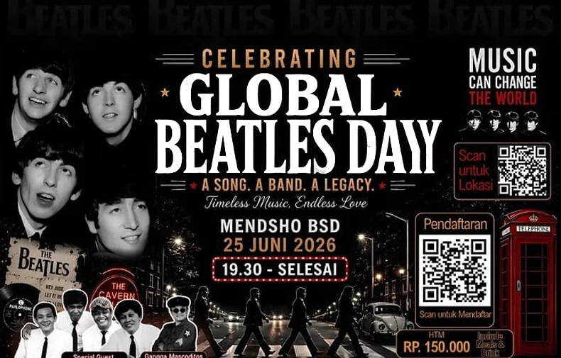 Meriahnya Perayaan Global Beatles Day 2026 di Mendsho BSD, Tangerang Selatan