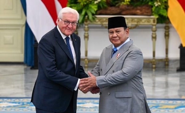 Presiden RI Prabowo Subianto dan Presiden Republik Federal Jerman Frank-Walter Steinmeier melakukan pertemuan bilateral di Istana Merdeka