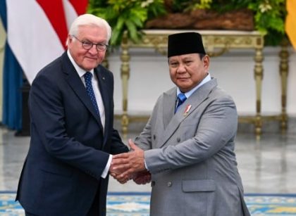 Presiden RI Prabowo Subianto dan Presiden Republik Federal Jerman Frank-Walter Steinmeier melakukan pertemuan bilateral di Istana Merdeka