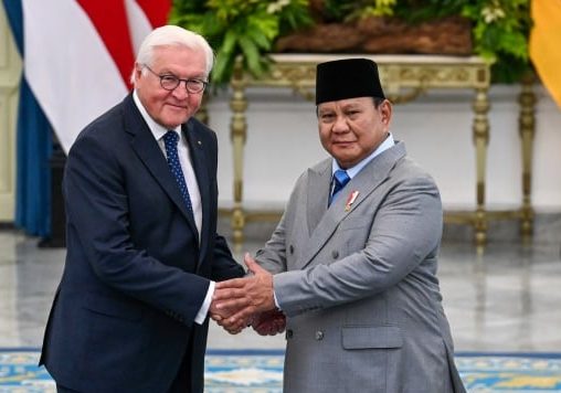 Presiden RI Prabowo Subianto dan Presiden Republik Federal Jerman Frank-Walter Steinmeier melakukan pertemuan bilateral di Istana Merdeka